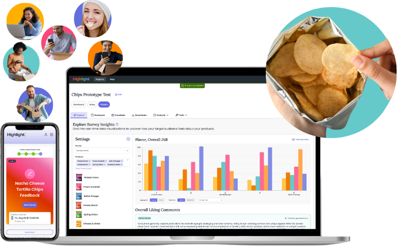 Food & bev taste testing with consumers
