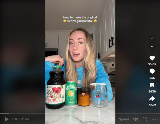 Ollipop sleepy girl mocktail collab